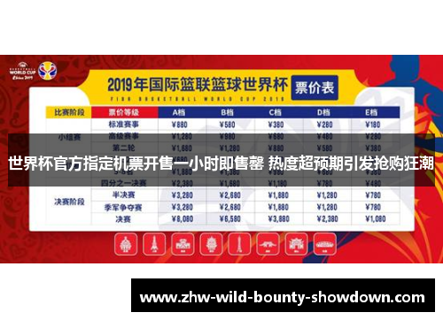 世界杯官方指定机票开售一小时即售罄 热度超预期引发抢购狂潮